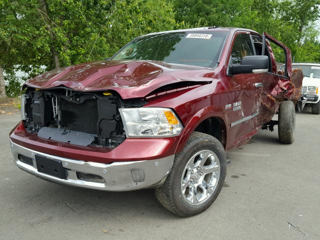 1C6RR7NT9GS411282 - 2016 RAM 1500 LARAM MAROON photo 2