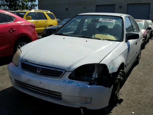 JHMEJ6679YS006422 - 2000 HONDA CIVIC WHITE photo 2