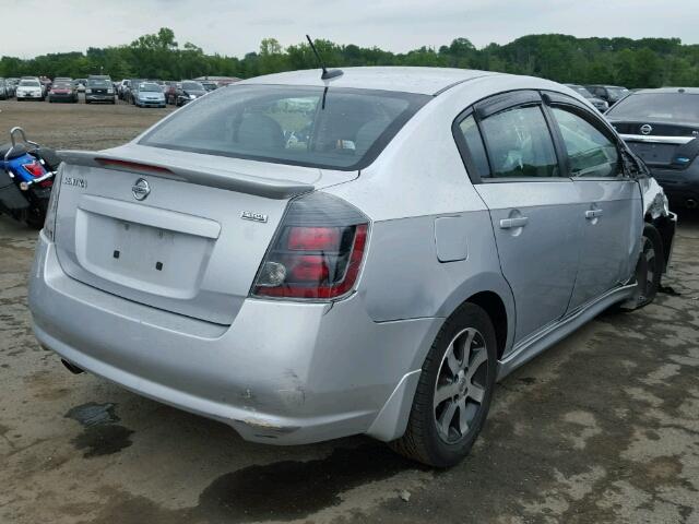 3N1AB6AP5CL729196 - 2012 NISSAN SENTRA 2.0 GRAY photo 4