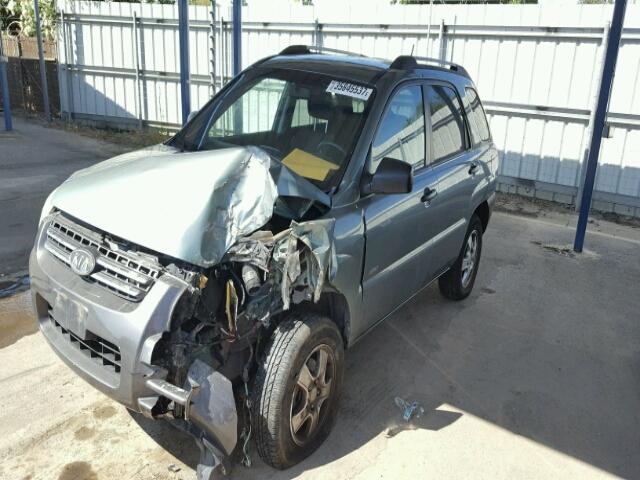 KNDJE724977423529 - 2007 KIA SPORTAGE GREEN photo 2