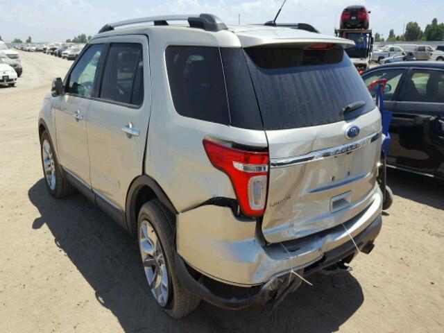 1FMHK8F85BGA32652 - 2011 FORD EXPLORER L GOLD photo 3