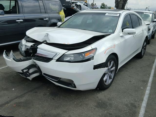 19UUA8F57DA003995 - 2013 ACURA TL TECH WHITE photo 2
