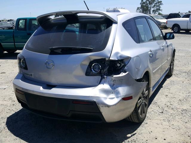 JM1BK34L381854821 - 2008 MAZDA SPEED 3 SILVER photo 4