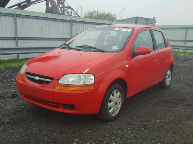 KL1TD666X7B787660 - 2007 CHEVROLET AVEO BASE Қызыл фото 2