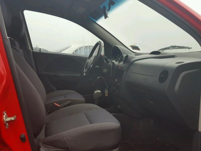 KL1TD666X7B787660 - 2007 CHEVROLET AVEO BASE Қызыл фото 5