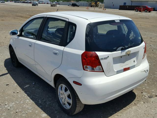 KL1TD66617B773615 - 2007 CHEVROLET AVEO BASE Blanc photo 3