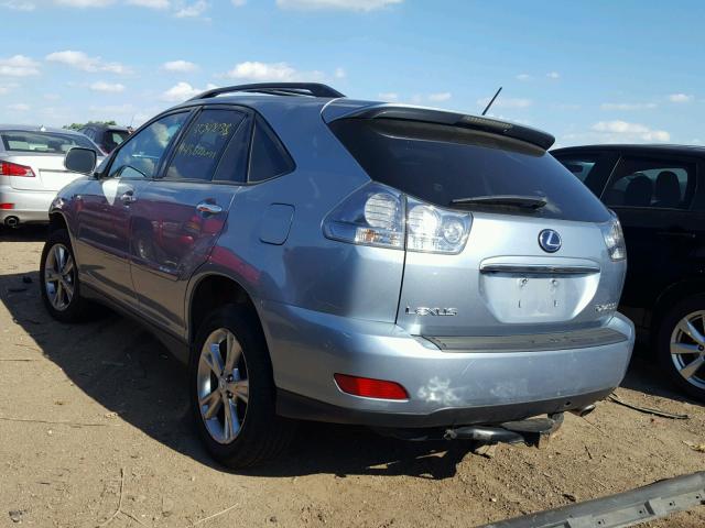 JTJHW31U082056733 - 2008 LEXUS RX 400H BLUE photo 3