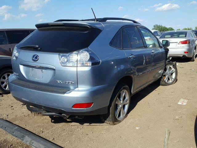 JTJHW31U082056733 - 2008 LEXUS RX 400H BLUE photo 4