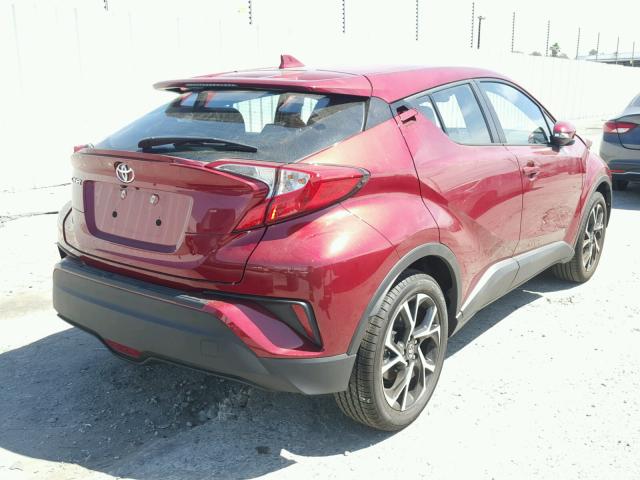 NMTKHMBX2JR052858 - 2018 TOYOTA C-HR XLE RED photo 4