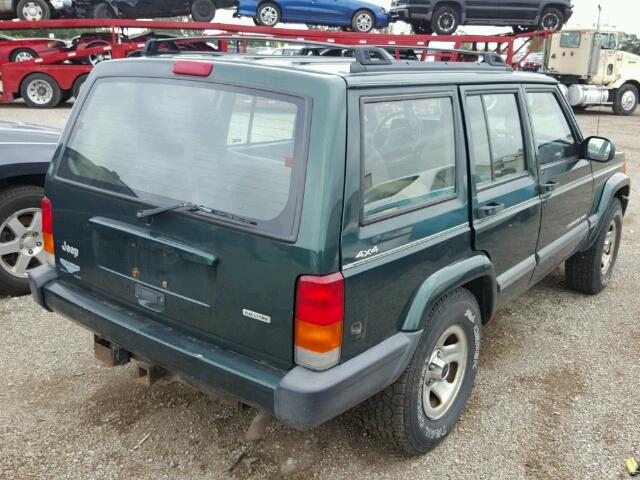 1J4FF48S2YL245795 - 2000 JEEP CHEROKEE S GREEN photo 4