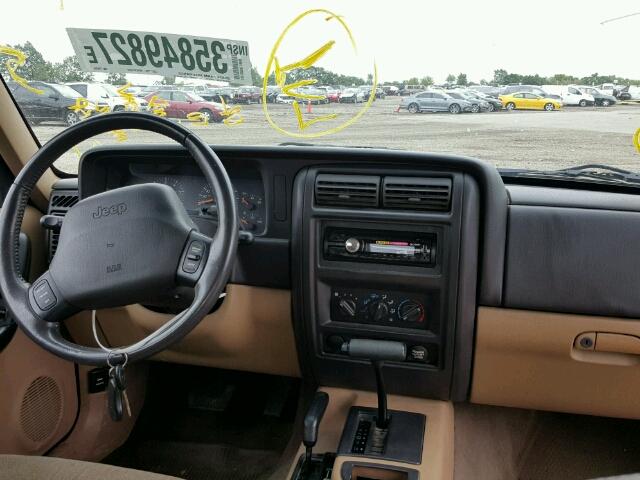 1J4FF48S2YL245795 - 2000 JEEP CHEROKEE S GREEN photo 9