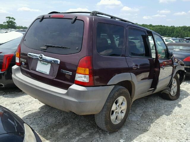 4F2YU07141KM21845 - 2001 MAZDA TRIBUTE DX MAROON photo 4