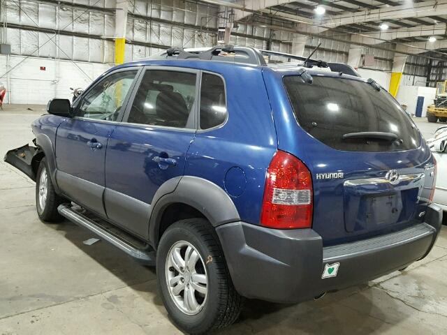 KM8JN72DX8U812615 - 2008 HYUNDAI TUCSON SE BLUE photo 3