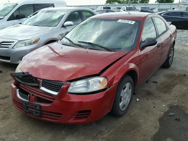 1B3EL36X44N190592 - 2004 DODGE STRATUS SE RED photo 2