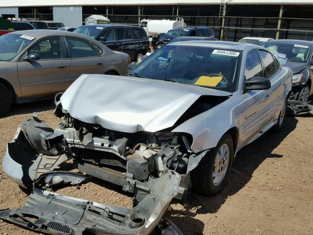 1G2NF52E91M536180 - 2001 PONTIAC GRAND AM S Gümüş foto 2