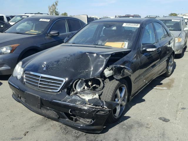 WDBRF52H56A884220 - 2006 MERCEDES-BENZ C GENERATI BLACK photo 2