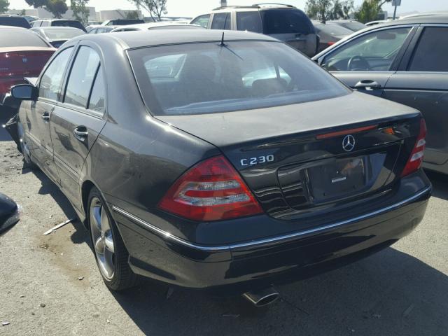 WDBRF52H56A884220 - 2006 MERCEDES-BENZ C GENERATI BLACK photo 3