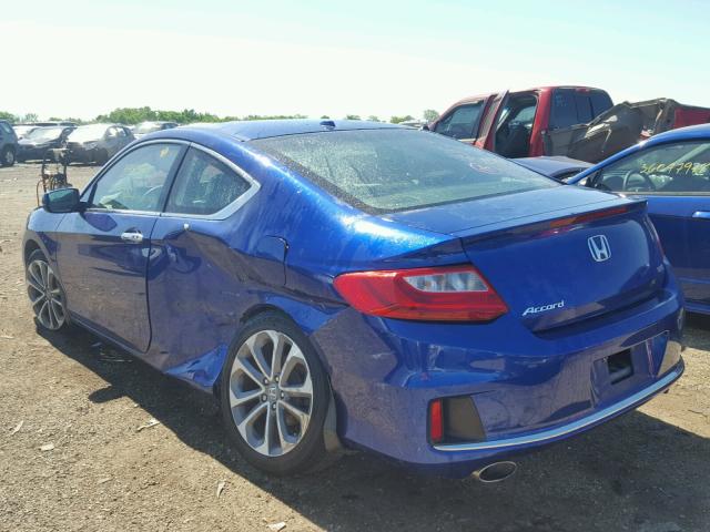 1HGCT2B80DA008779 - 2013 HONDA ACCORD EXL BLUE photo 3