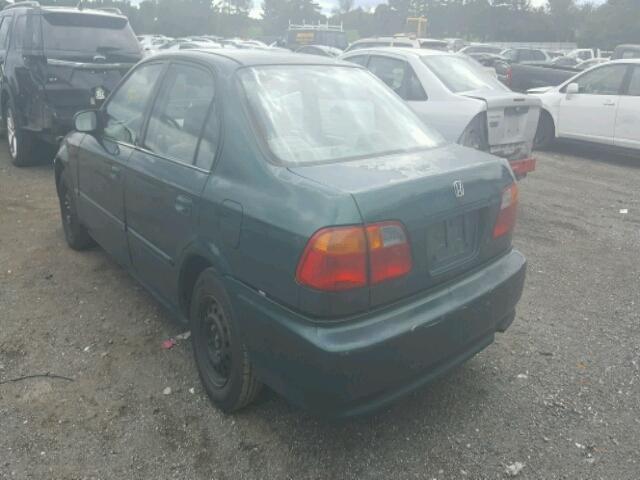 2HGEJ6614YH514996 - 2000 HONDA CIVIC BASE GREEN photo 3