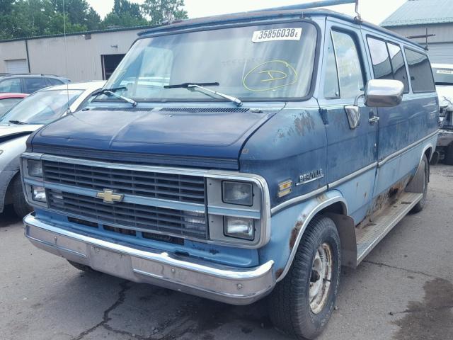 2G8EG25H3D4118204 - 1983 CHEVROLET G20 BLUE photo 2