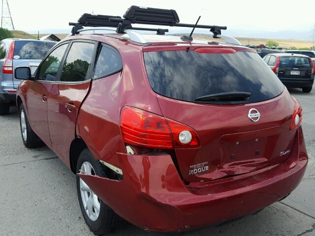 JN8AS58V18W133911 - 2008 NISSAN ROGUE BURGUNDY photo 3