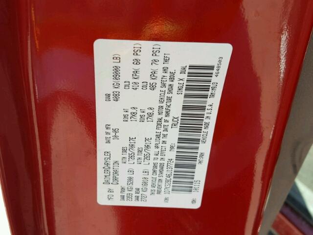 1D7KS28C46J137724 - 2006 DODGE RAM 2500 S RED photo 10