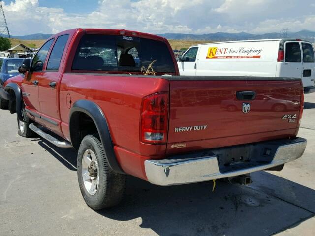 1D7KS28C46J137724 - 2006 DODGE RAM 2500 S RED photo 3
