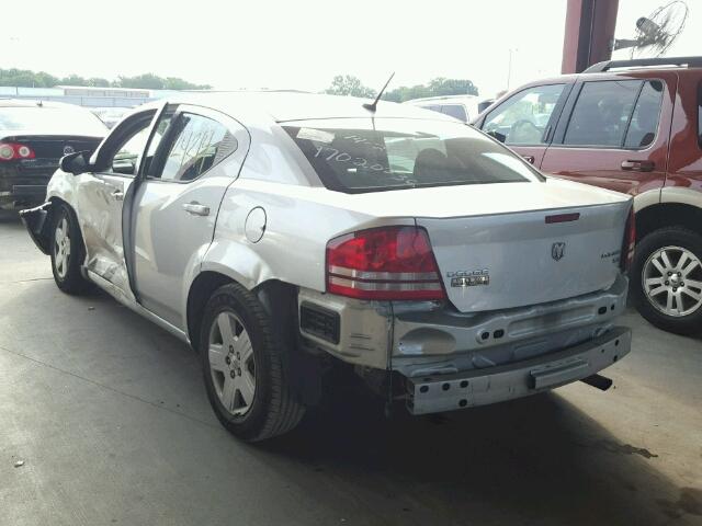 1B3CC4FB4AN178522 - 2010 DODGE AVENGER SX SILVER photo 3