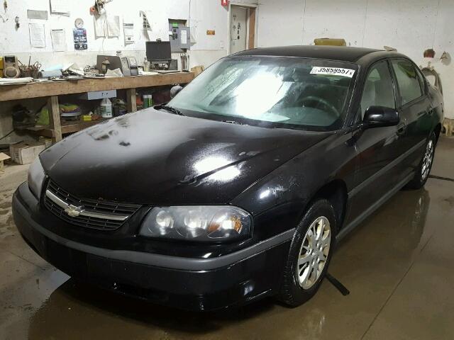 2G1WF55E659373902 - 2005 CHEVROLET IMPALA BLACK photo 2