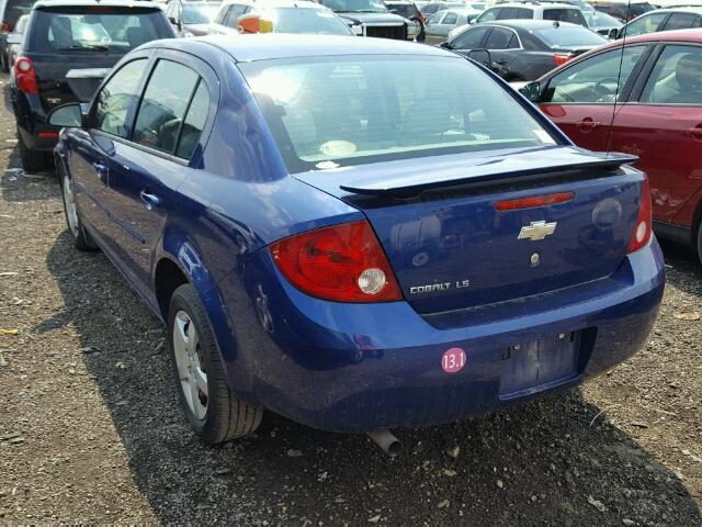 1G1AK55FX77272316 - 2007 CHEVROLET COBALT LS BLUE photo 3