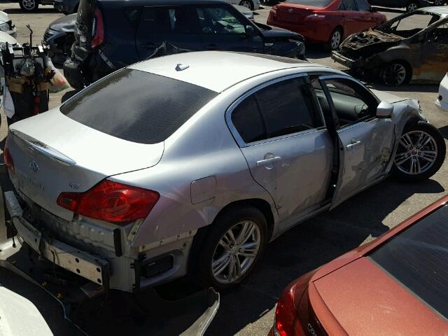 JN1CV6AP4DM726149 - 2013 INFINITI G37 BASE SILVER photo 4