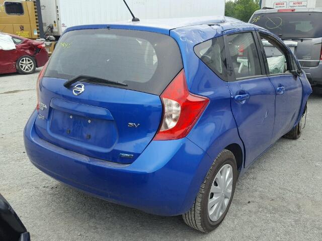 3N1CE2CP8FL402902 - 2015 NISSAN VERSA NOTE BLUE photo 4