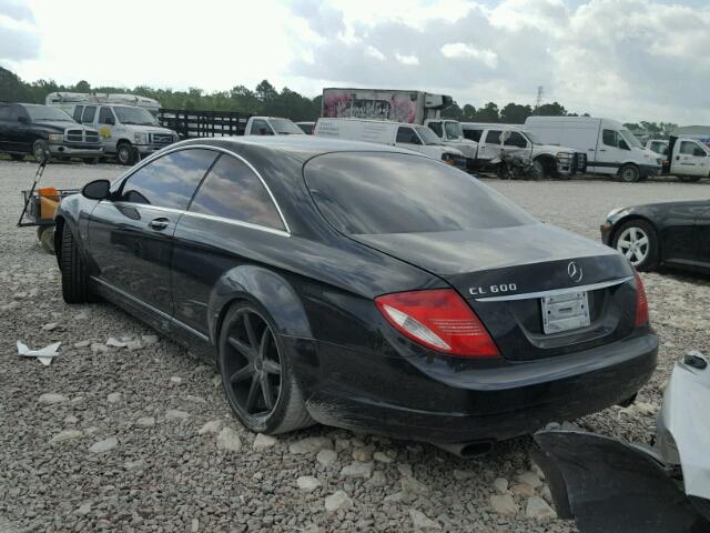 WDDEJ76X07A005452 - 2007 MERCEDES-BENZ CL 600 BLACK photo 3