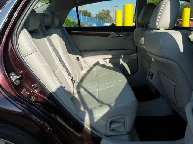 4T1BK3DB3BU431276 - 2011 TOYOTA AVALON BAS PURPLE photo 6