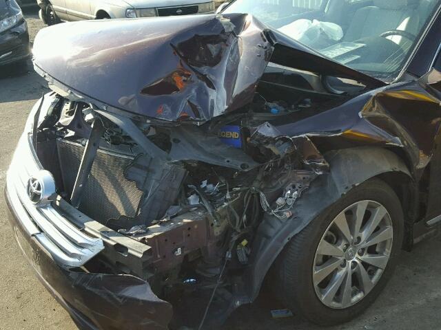 4T1BK3DB3BU431276 - 2011 TOYOTA AVALON BAS PURPLE photo 9