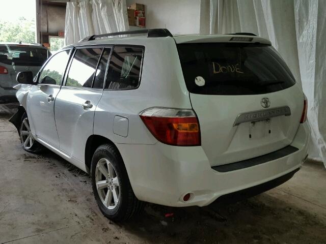 JTEZA3EH5A2011369 - 2010 TOYOTA HIGHLANDER WHITE photo 3