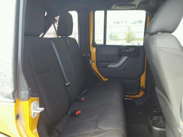 1C4BJWDG8EL242878 - 2014 JEEP WRANGLER U ORANGE photo 6