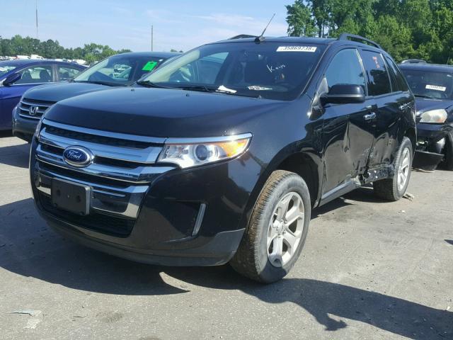 2FMDK4JC2BBA96027 - 2011 FORD EDGE SEL BLACK photo 2