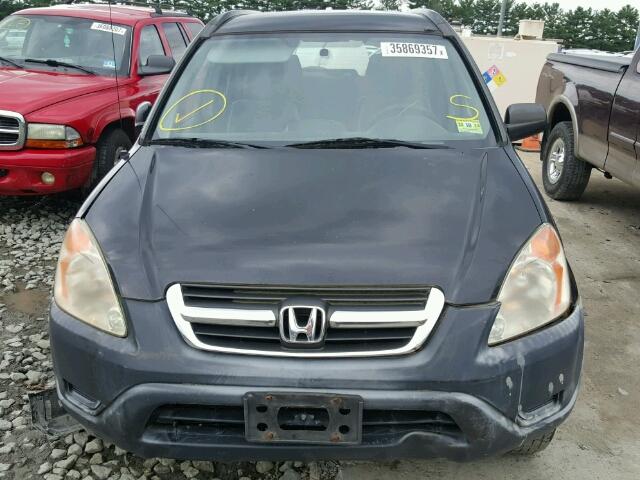 JHLRD77472C813837 - 2002 HONDA CR-V LX BLACK photo 9