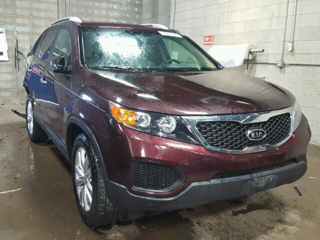 5XYKTDA23BG046894 - 2011 KIA SORENTO BURGUNDY photo 1