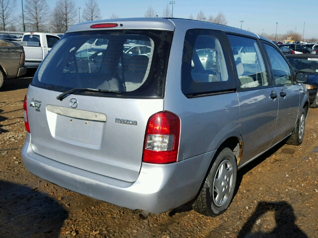 JM3LW28G710183771 - 2001 MAZDA MPV WAGON SILVER photo 4