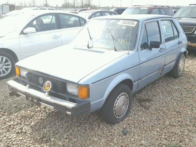 1VWFG0178DV047655 - 1983 VOLKSWAGEN RABBIT LS BLUE photo 2