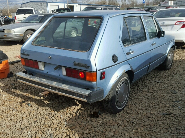 1VWFG0178DV047655 - 1983 VOLKSWAGEN RABBIT LS BLUE photo 4