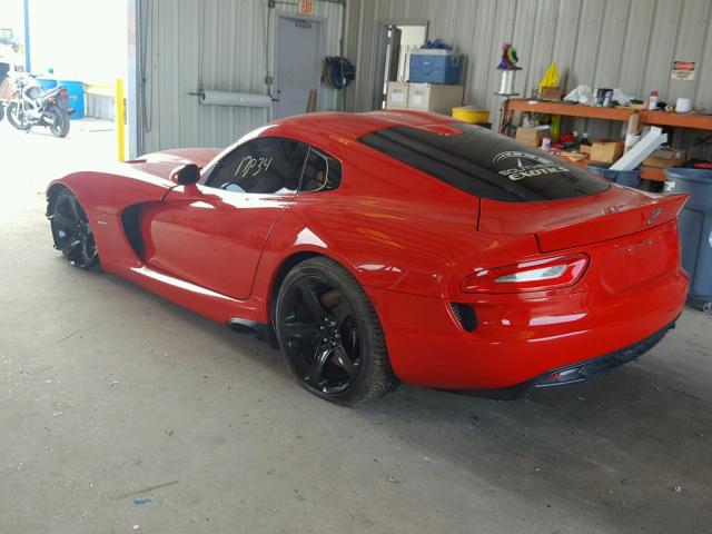 1C3ADEAZ1DV200076 - 2013 DODGE VIPER SRT RED photo 3