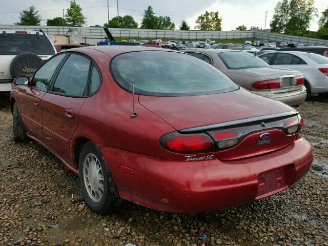 1FAFP53S2WA260683 - 1998 FORD TAURUS SE RED photo 3