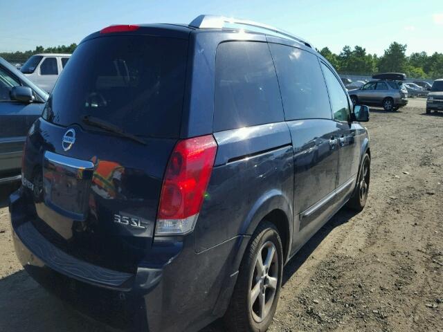 5N1BV28U67N116650 - 2007 NISSAN QUEST S BLUE photo 4