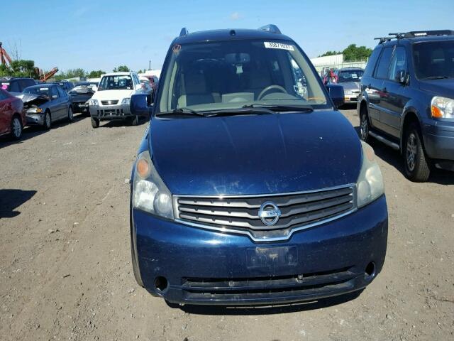 5N1BV28U67N116650 - 2007 NISSAN QUEST S BLUE photo 9