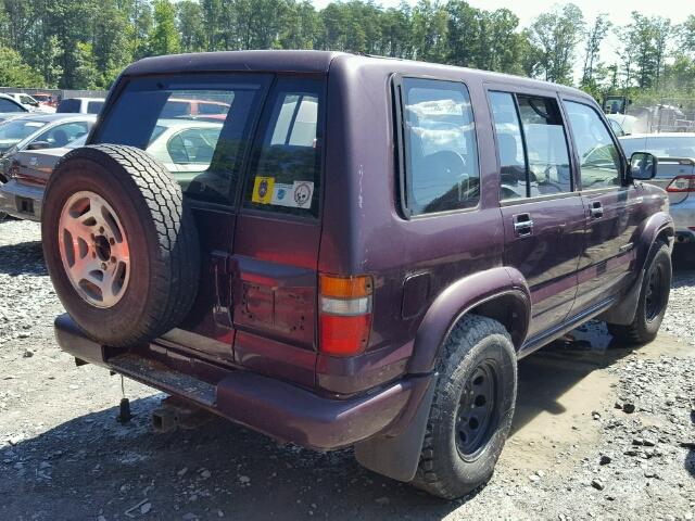 JACDJ58V3V7902344 - 1997 ISUZU TROOPER S PURPLE photo 4