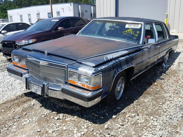 1G6DW51Y2KR711928 - 1989 CADILLAC BROUGHAM BLUE photo 2