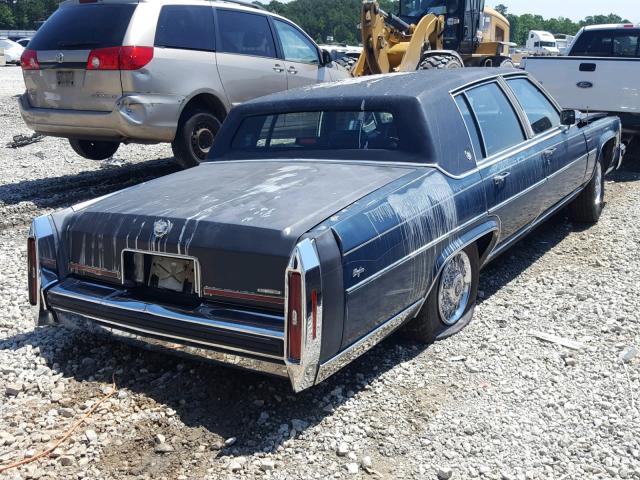 1G6DW51Y2KR711928 - 1989 CADILLAC BROUGHAM BLUE photo 4